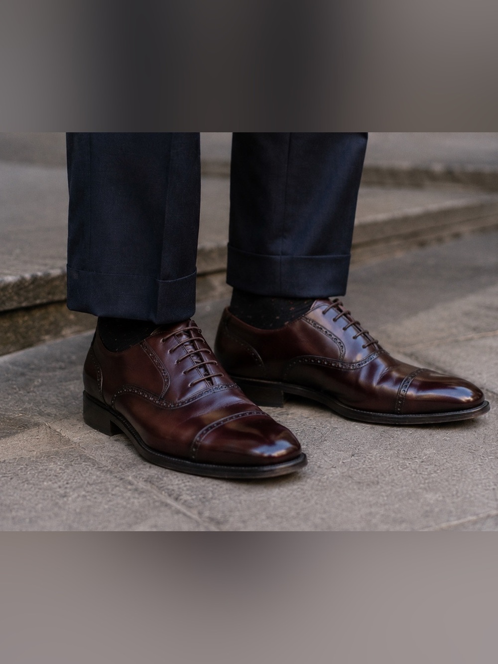 Bostonian Men's Brown Cap-Toe Oxford Lace-Ups